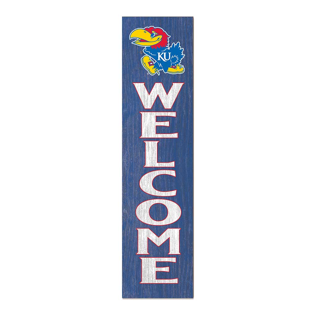 11x46 Leaning Sign Welcome Kansas Jayhawks