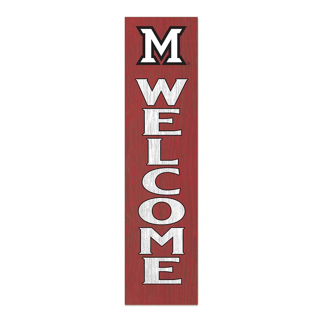 11x46 Leaning Sign Welcome Miami of Ohio Redhawks