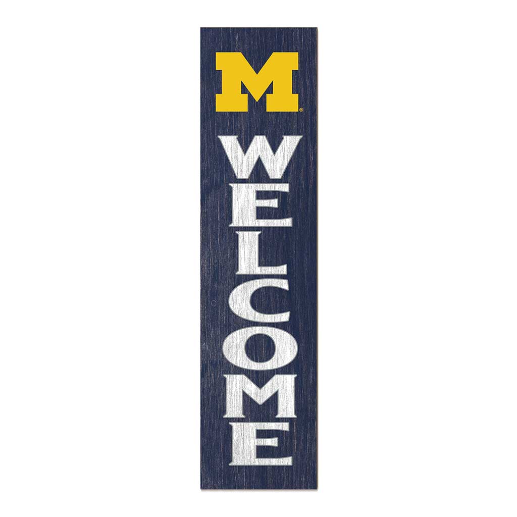 11x46 Leaning Sign Welcome Michigan Wolverines