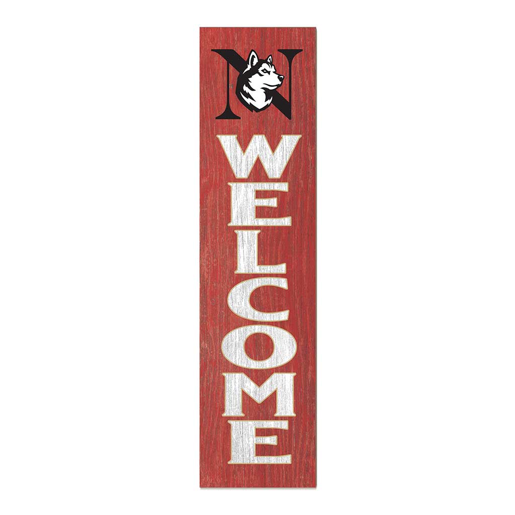 11x46 Leaning Sign Welcome Northeastern Huskies