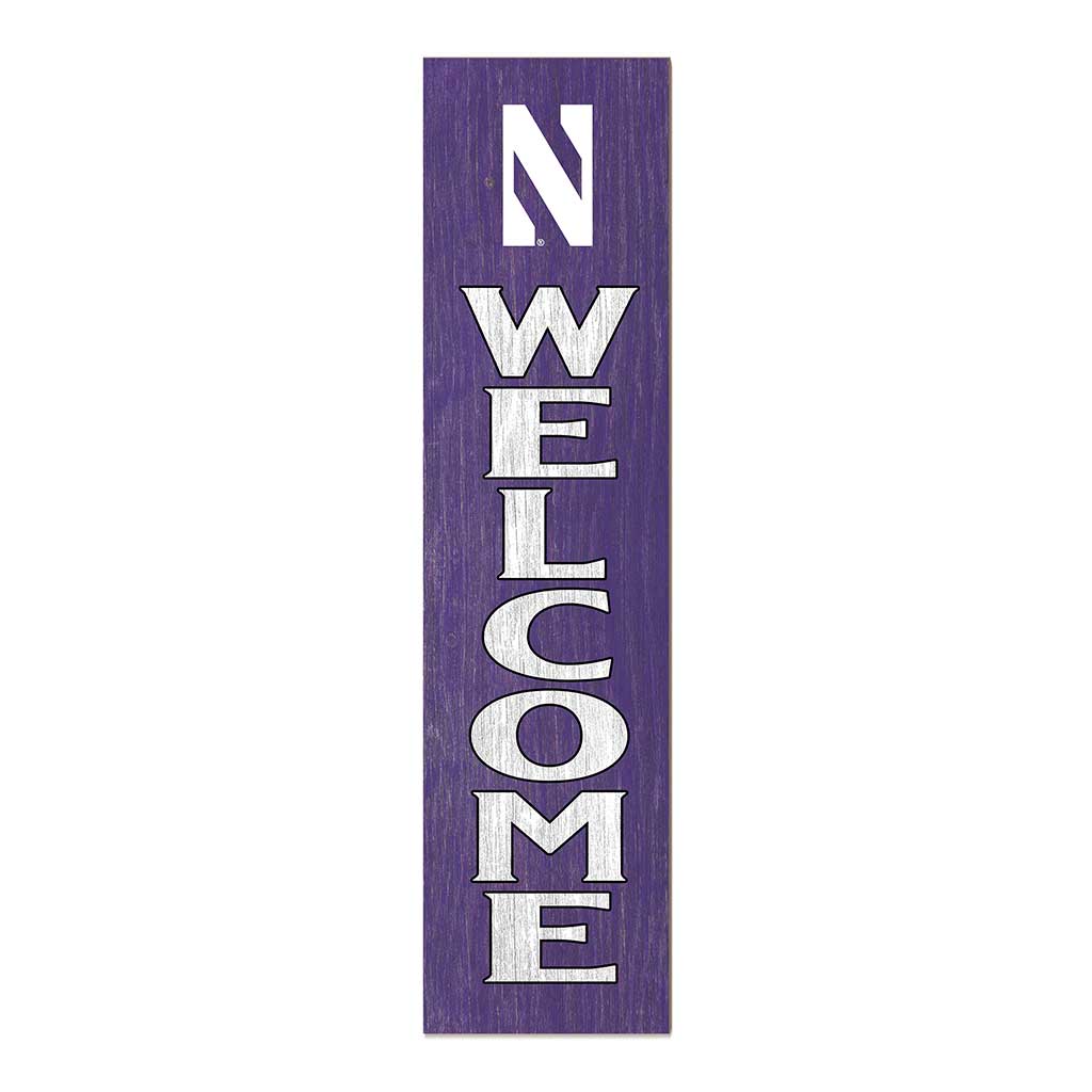 11x46 Leaning Sign Welcome Northwestern Wildcats