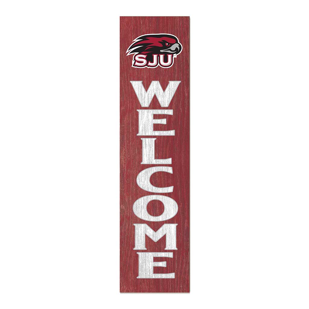 11x46 Leaning Sign Welcome Saint Joseph's Univ Hawks