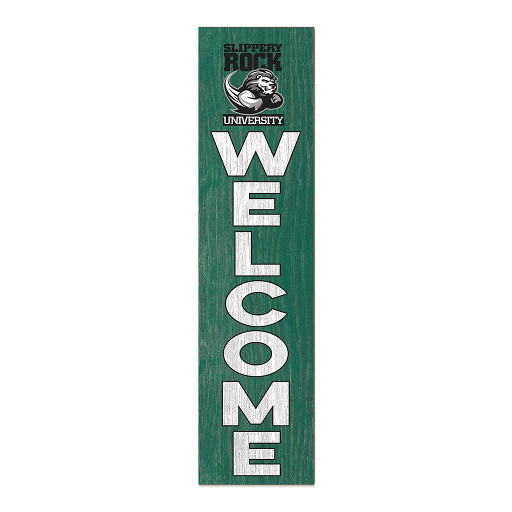 11x46 Leaning Sign Welcome Slippery Rock The Rock