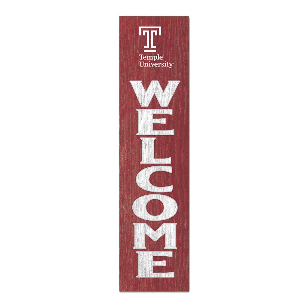 11x46 Leaning Sign Welcome Temple Owls