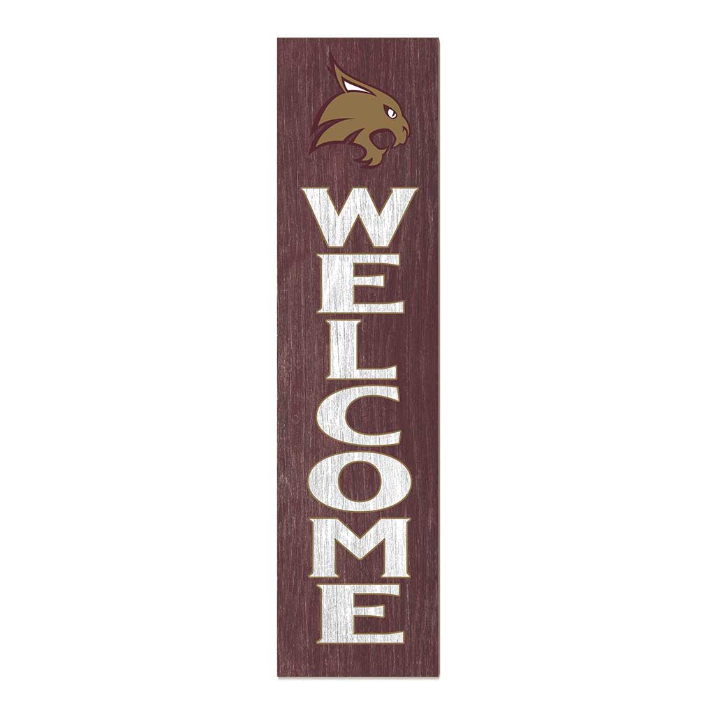 11x46 Leaning Sign Welcome Texas State Bobcats