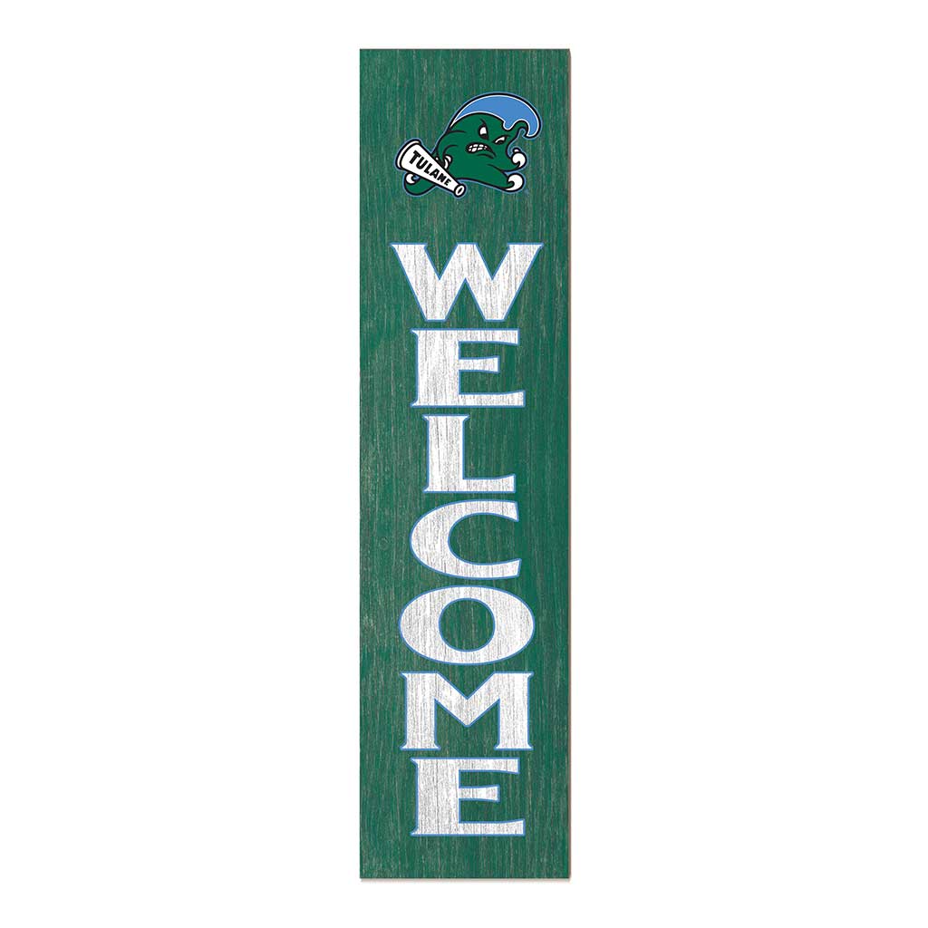 11x46 Leaning Sign Welcome Tulane Green Wave