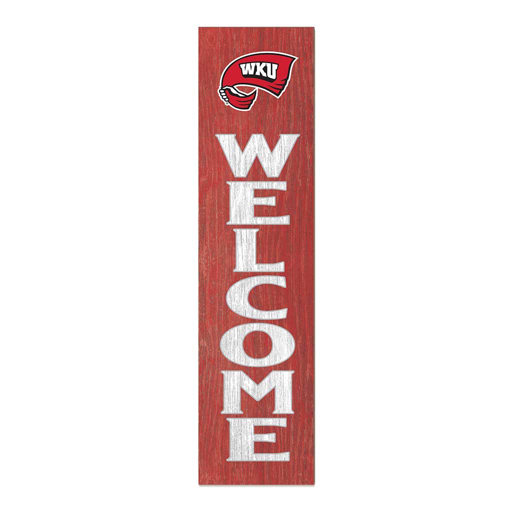 11x46 Leaning Sign Welcome Western Kentucky Hilltoppers