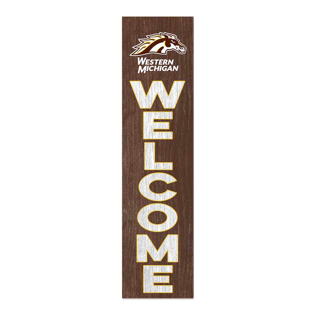 11x46 Leaning Sign Welcome Western Michigan Broncos