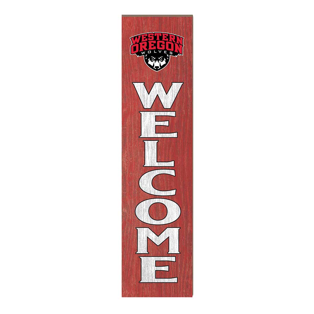 11x46 Leaning Sign Welcome Western Oregon Wolves