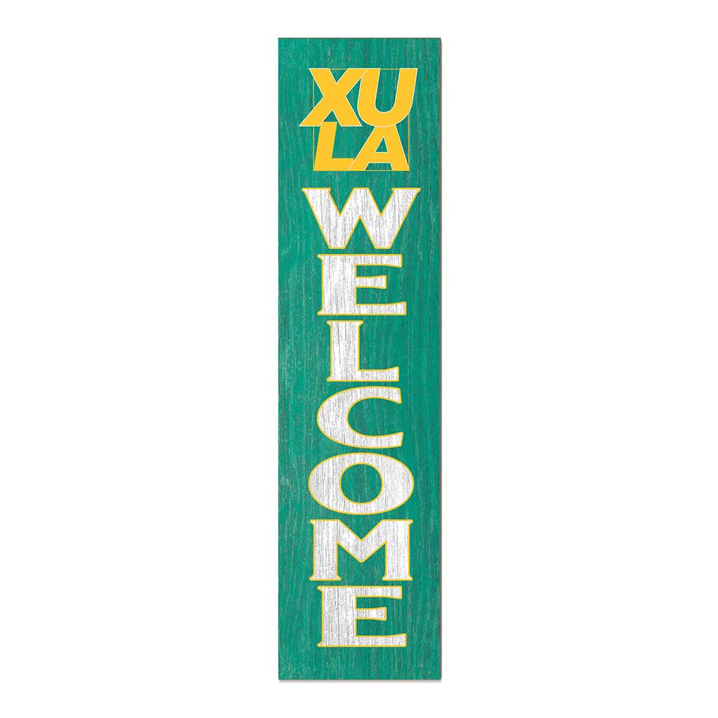 11x46 Leaning Sign Welcome Xavier University of Louisiana Gold Rush