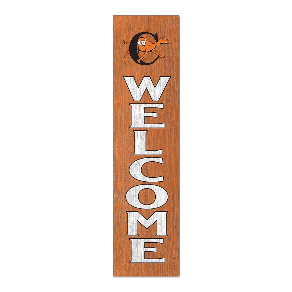 11x46 Leaning Sign Welcome Campbell University Fighting Camels