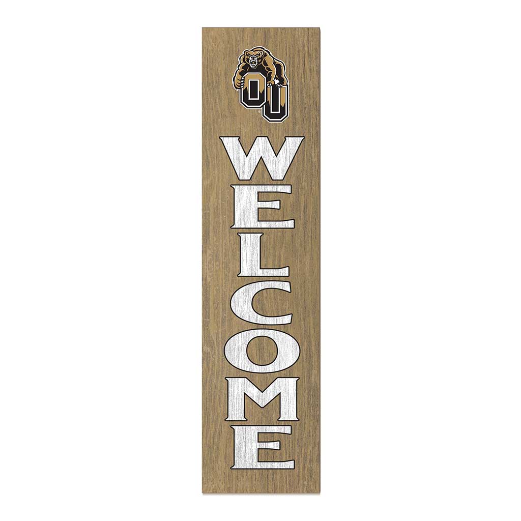 11x46 Leaning Sign Welcome Oakland University Golden Grizzlies