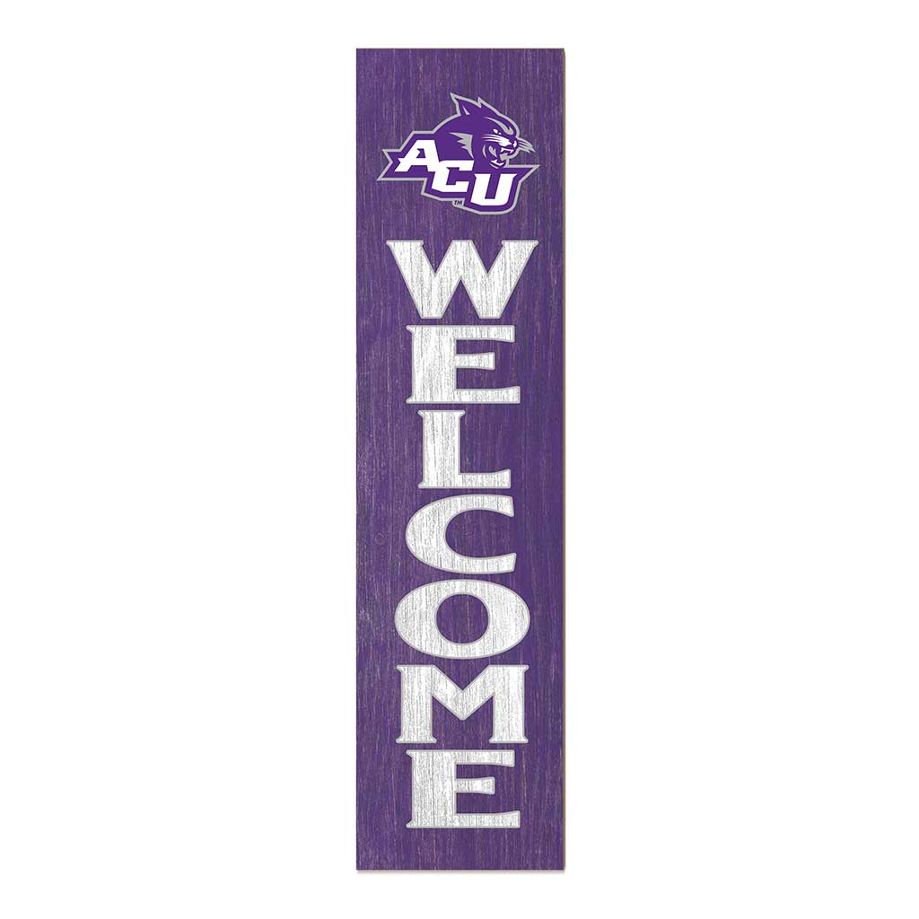 11x46 Leaning Sign Welcome Abilene Christian Wildcats