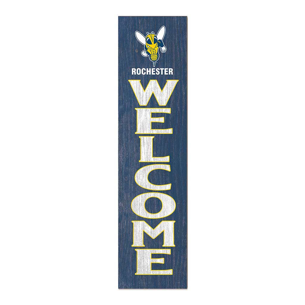 11x46 Leaning Sign Welcome University of Rochester Yellowjacket