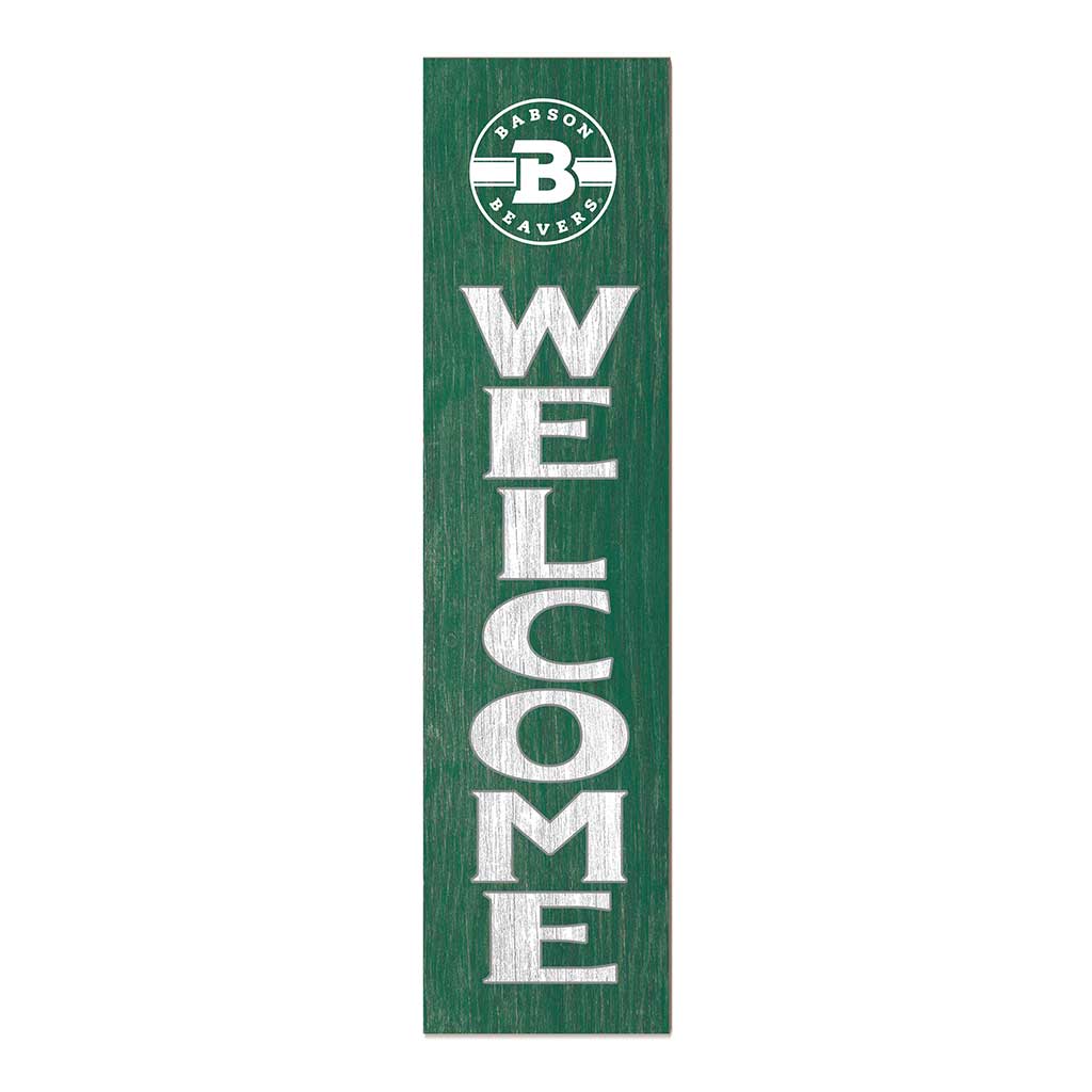 11x46 Leaning Sign Welcome Babson College Beavers