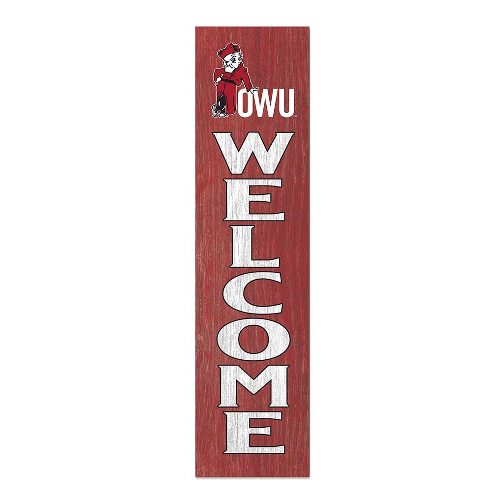 11x46 Leaning Sign Welcome Ohio Wesleyan University Battling Bishops