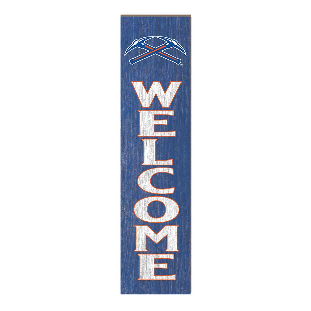 11x46 Leaning Sign Welcome Wisconsin - Platteville PIONEERS