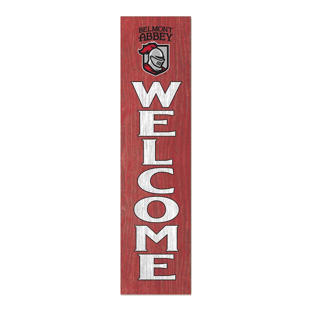 11x46 Leaning Sign Welcome Belmont Abbey College CRUSADERS