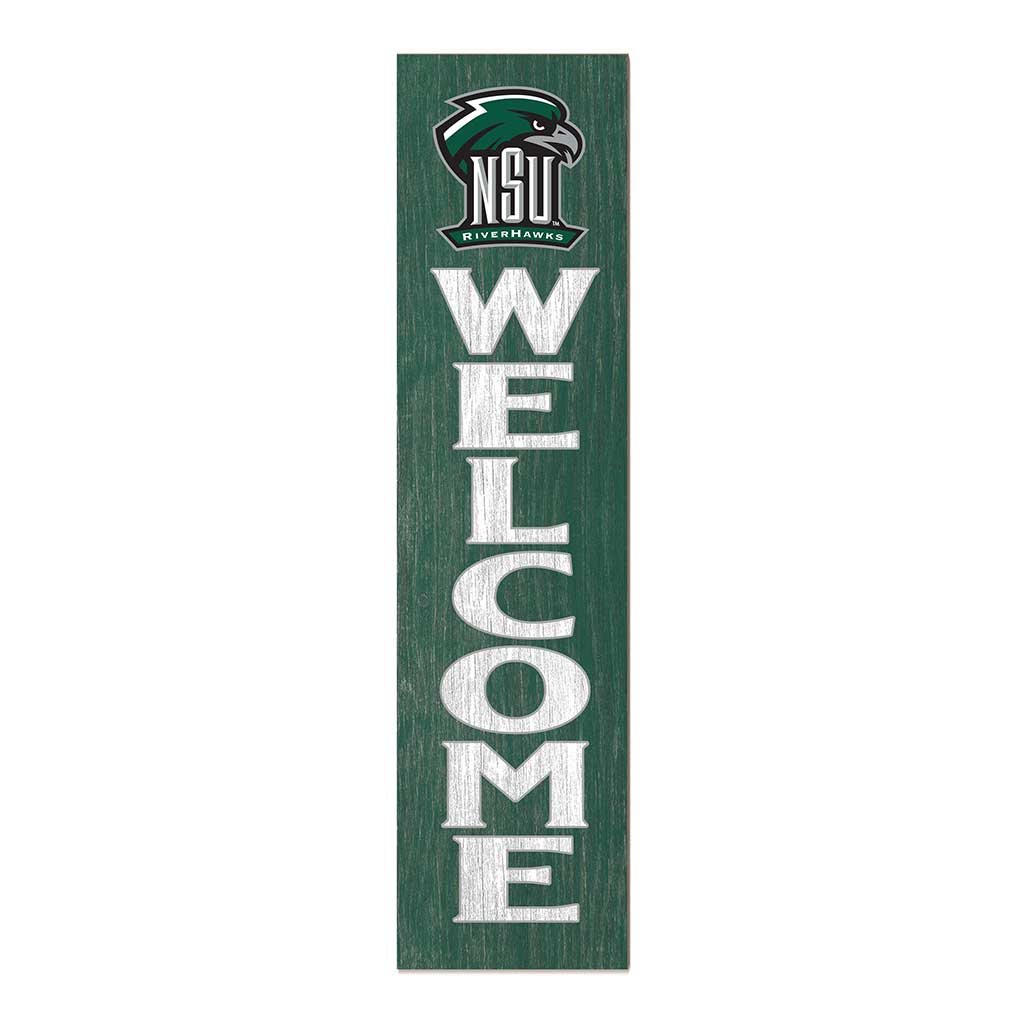 11x46 Leaning Sign Welcome Northeastern State University Riverhawks