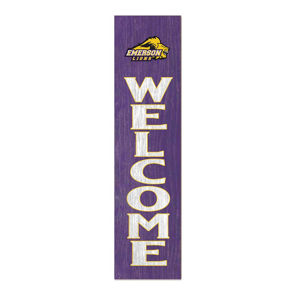 11x46 Leaning Sign Welcome Emerson College Lions