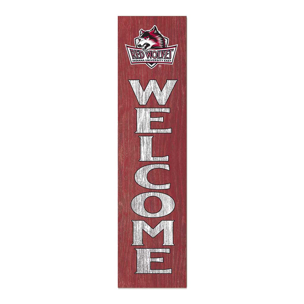 11x46 Leaning Sign Welcome Indiana University East Red Wolves