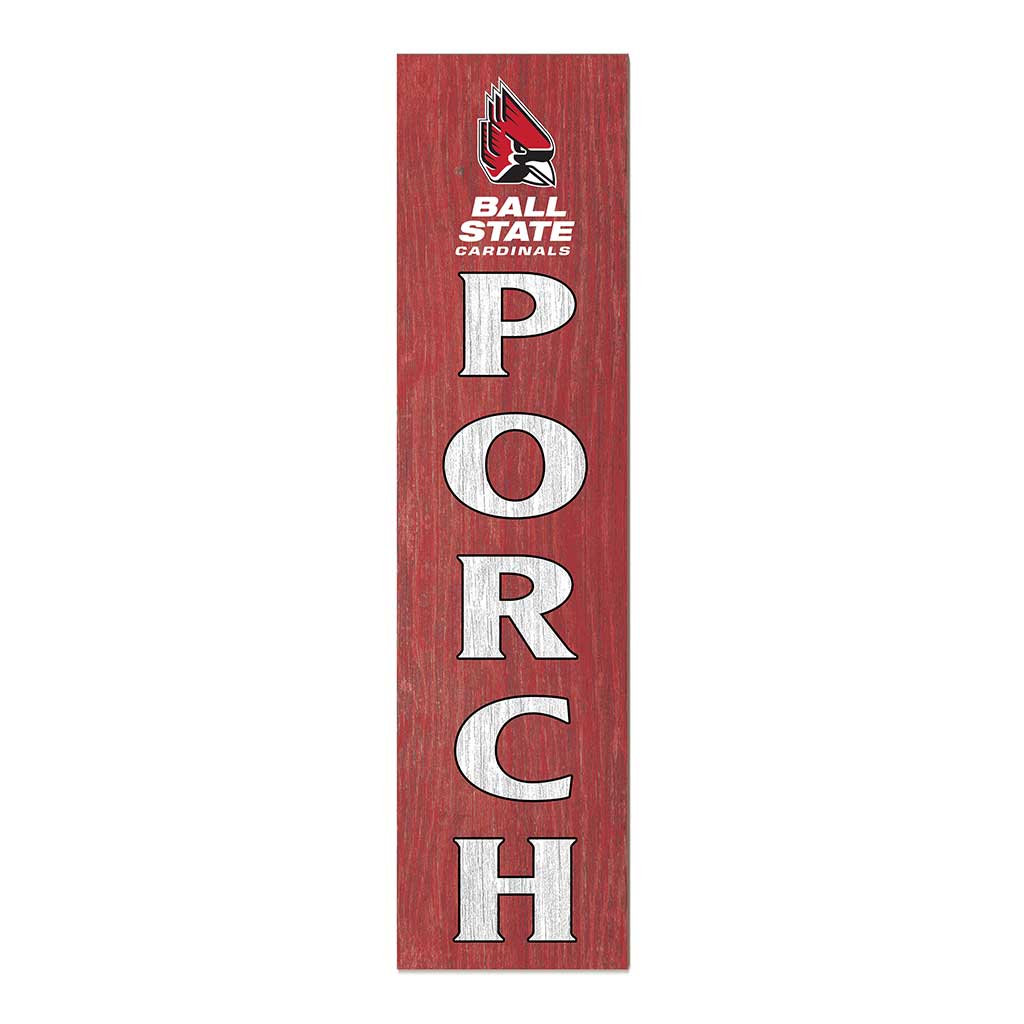 11x46 Leaning Sign Porch Ball State Cardinals