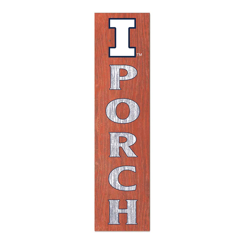 11x46 Leaning Sign Porch Illinois Fighting Illini