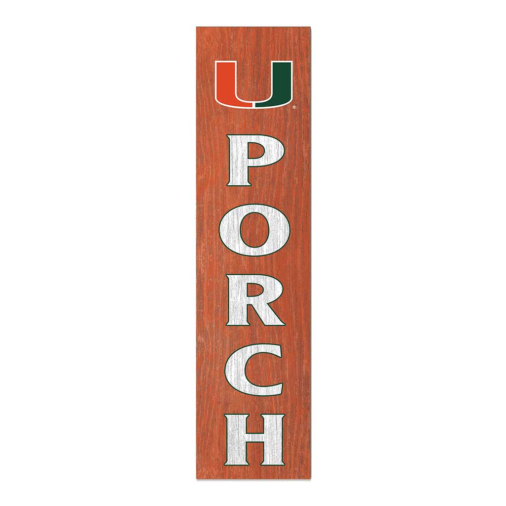 11x46 Leaning Sign Porch Miami Hurricanes