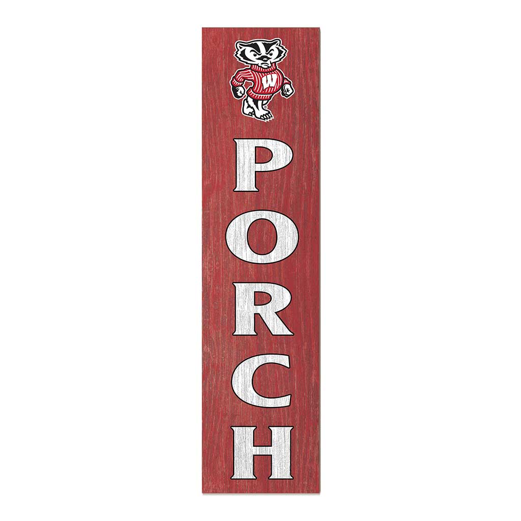 11x46 Leaning Sign Porch Wisconsin Badgers