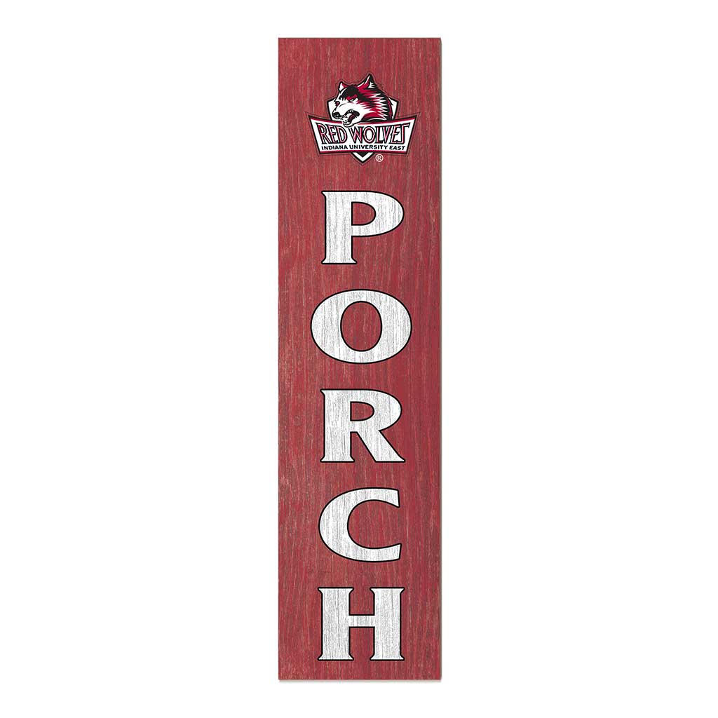 11x46 Leaning Sign Porch Indiana University East Red Wolves