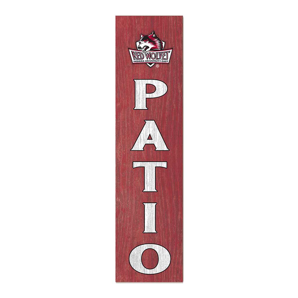 11x46 Leaning Sign Patio Indiana University East Red Wolves