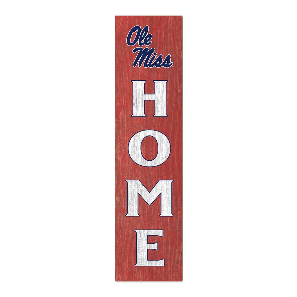 11x46 Leaning Sign Home Mississippi Rebels