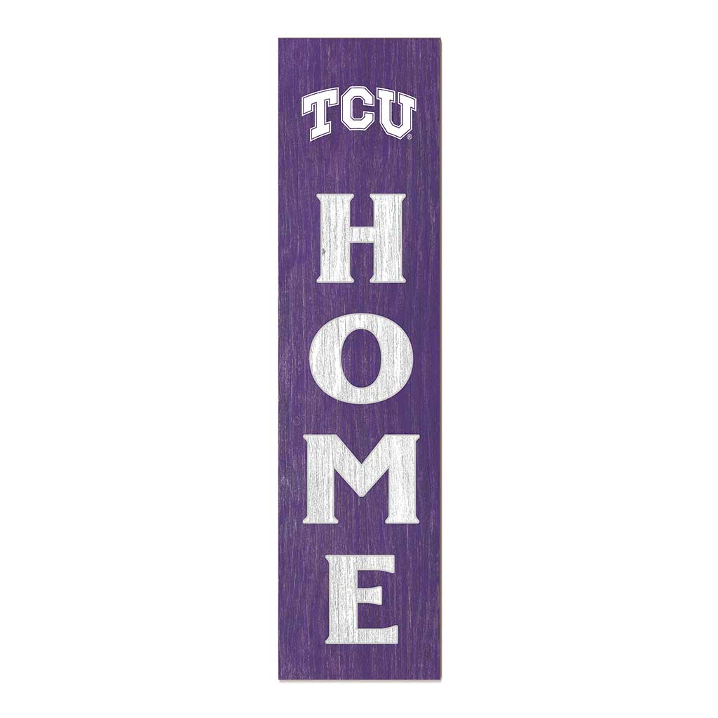 11x46 Leaning Sign Home Texas Christian Horned Frogs