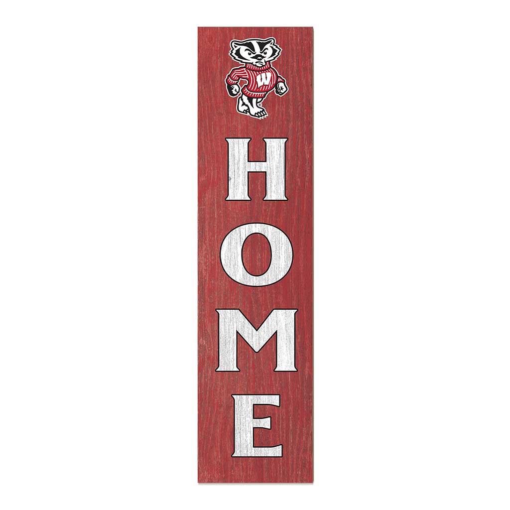 11x46 Leaning Sign Home Wisconsin Badgers