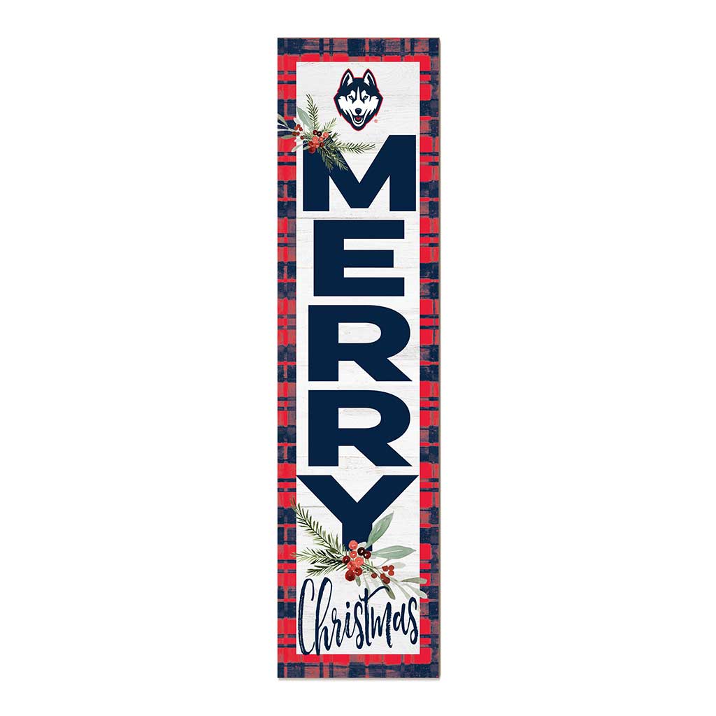 11x46 Merry Christmas Sign Connecticut Huskies