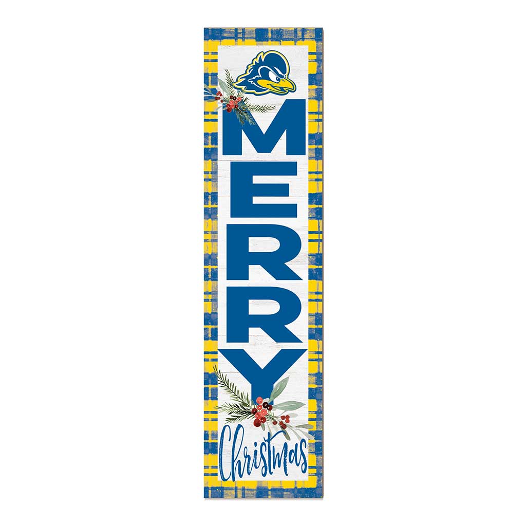 11x46 Merry Christmas Sign Delaware Fightin Blue Hens