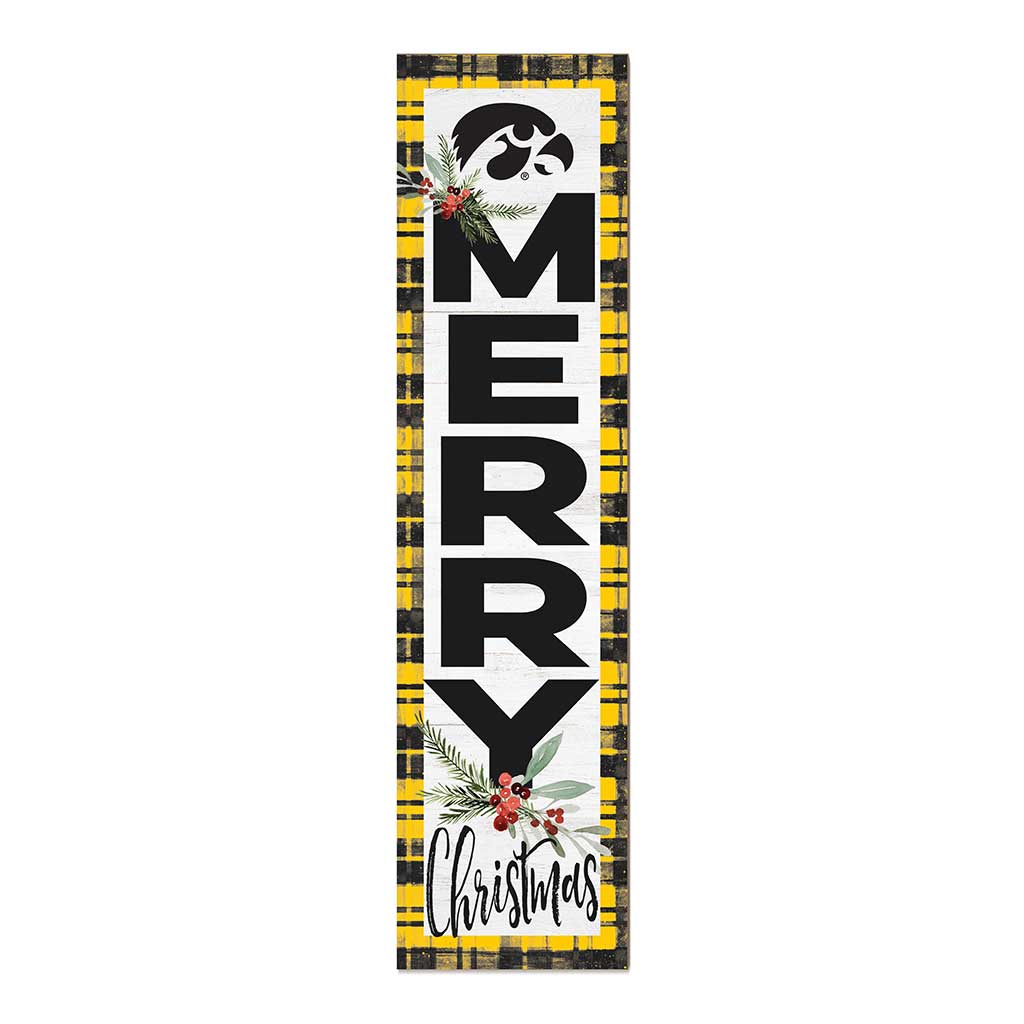 11x46 Merry Christmas Sign Iowa Hawkeyes