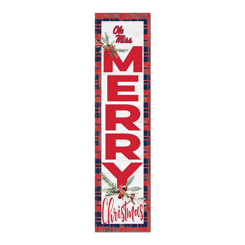 11x46 Merry Christmas Sign Mississippi Rebels