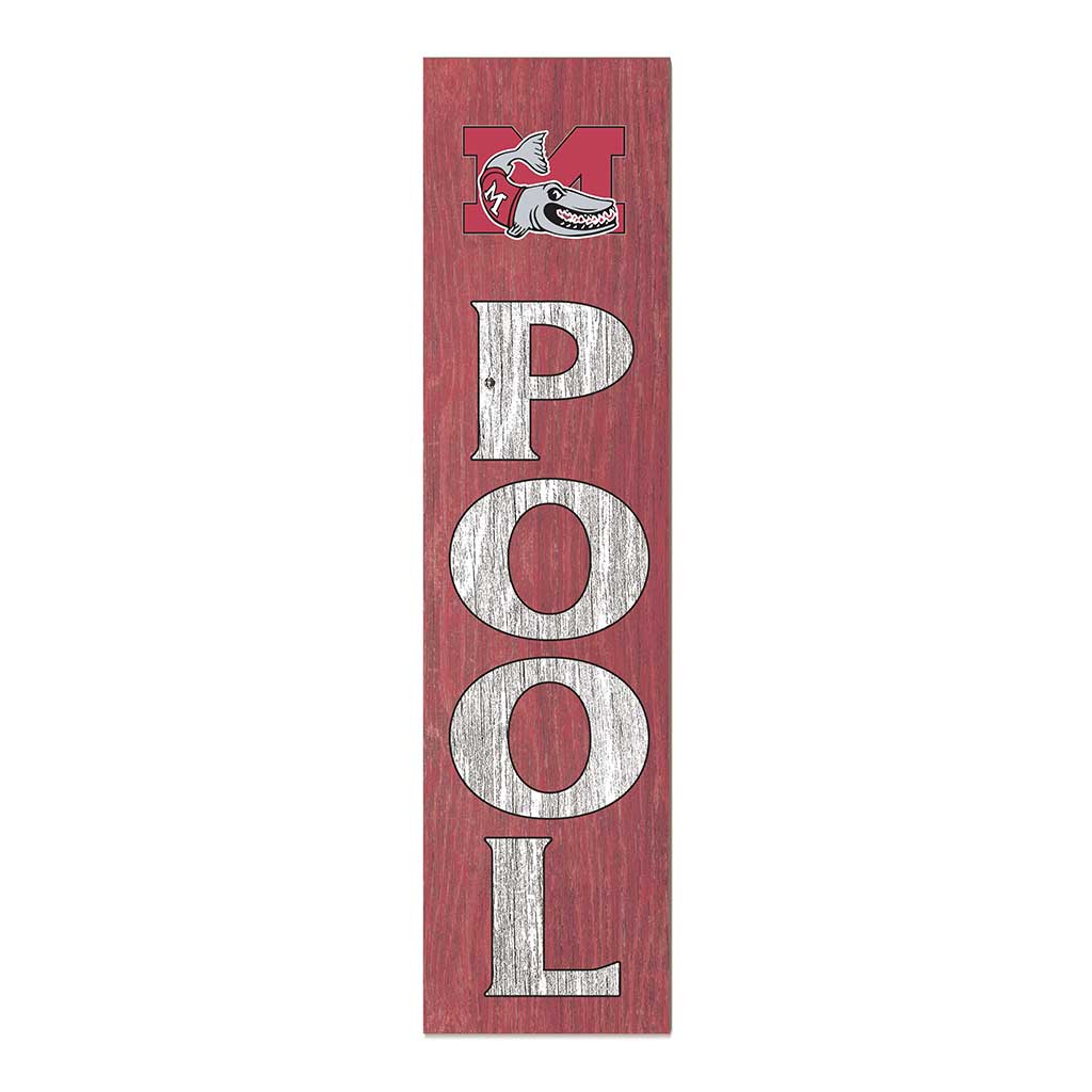 11x46 Leaning Sign Pool Muskingum Fighting Muskies