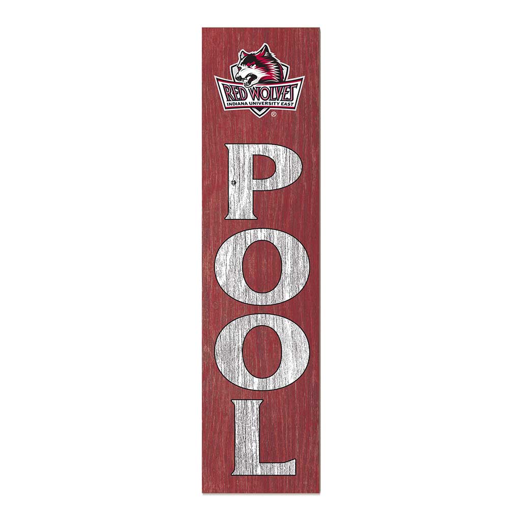 11x46 Leaning Sign Pool Indiana University East Red Wolves