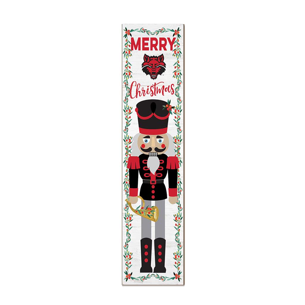 11x46 Leaning Sign Nutcracker Arkansas State Red Wolves