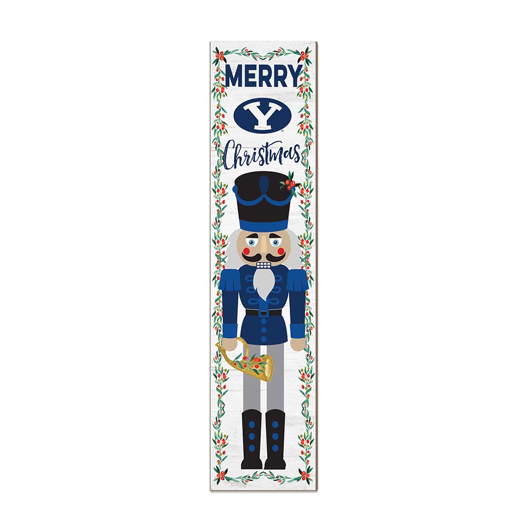 11x46 Leaning Sign Nutcracker Brigham Young Cougars