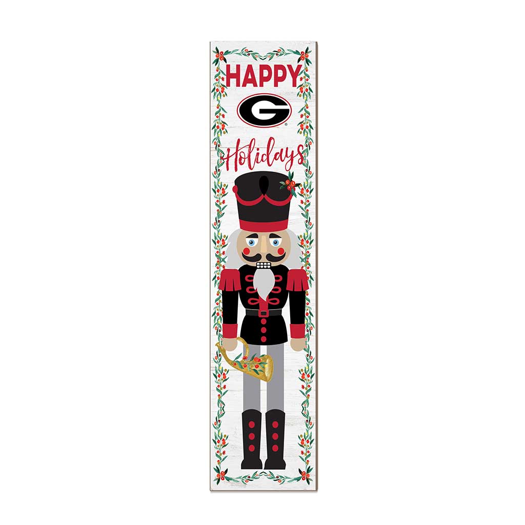 11x46 Leaning Sign Nutcracker Georgia Bulldogs