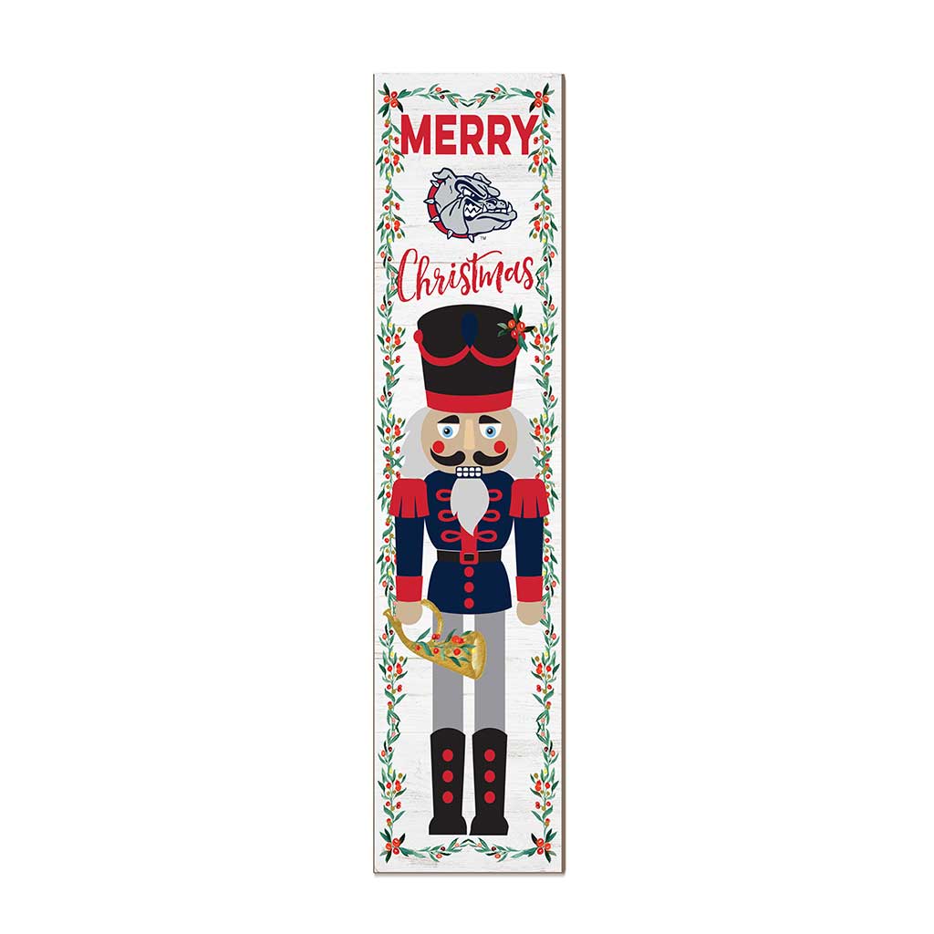 11x46 Leaning Sign Nutcracker Gonzaga Bulldogs