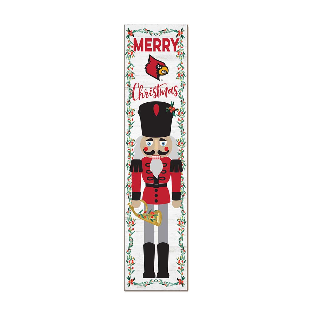 11x46 Leaning Sign Nutcracker Louisville Cardinals