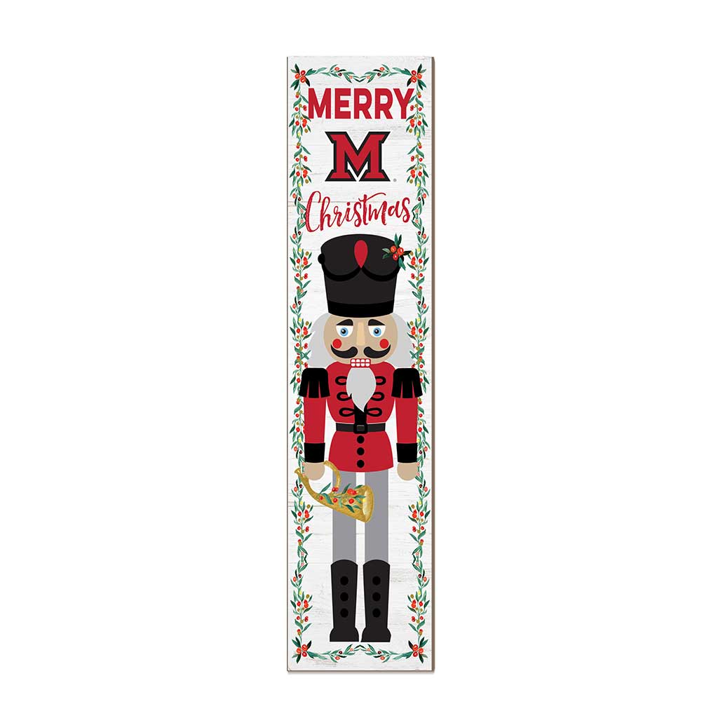 11x46 Leaning Sign Nutcracker Miami of Ohio Redhawks