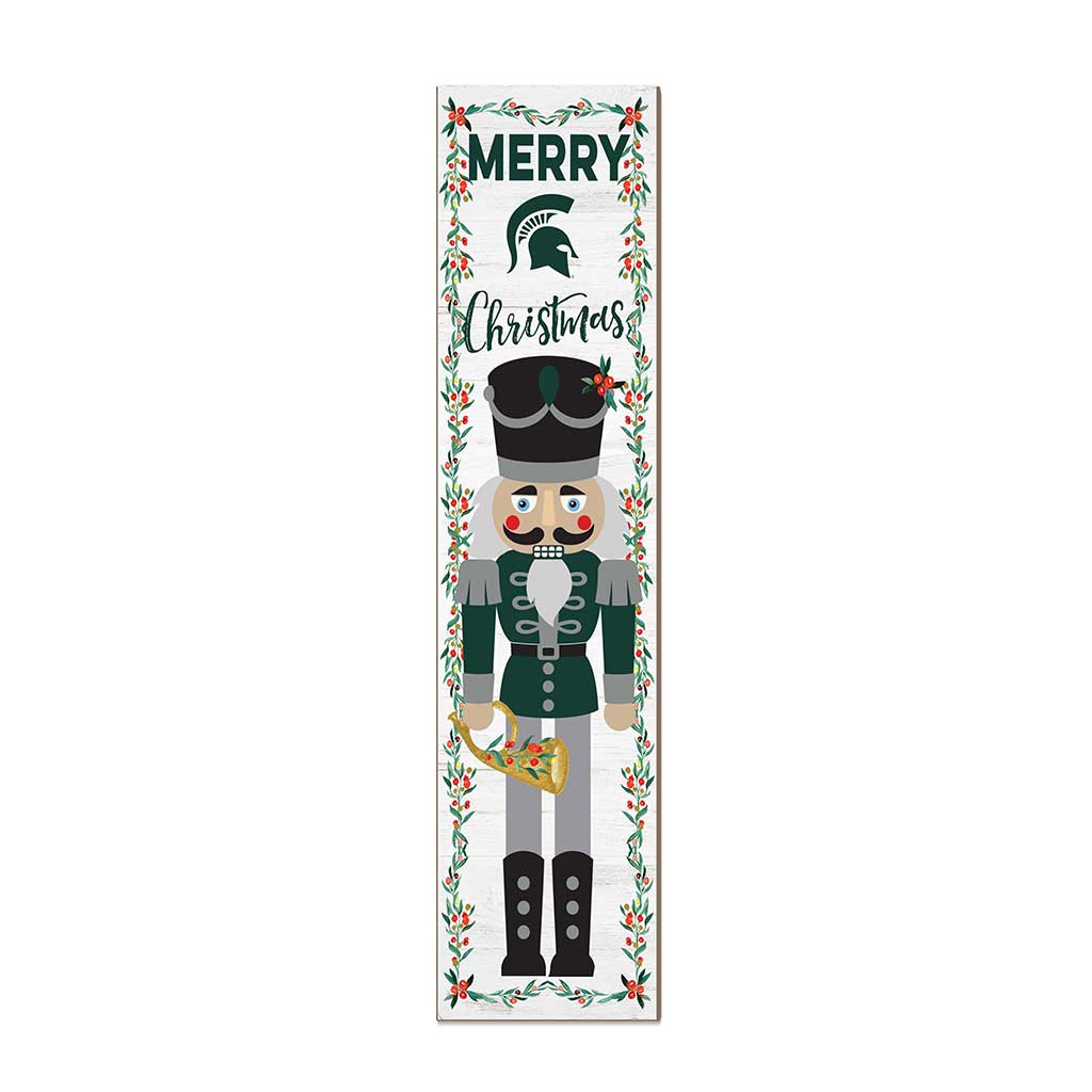 11x46 Leaning Sign Nutcracker Michigan State Spartans