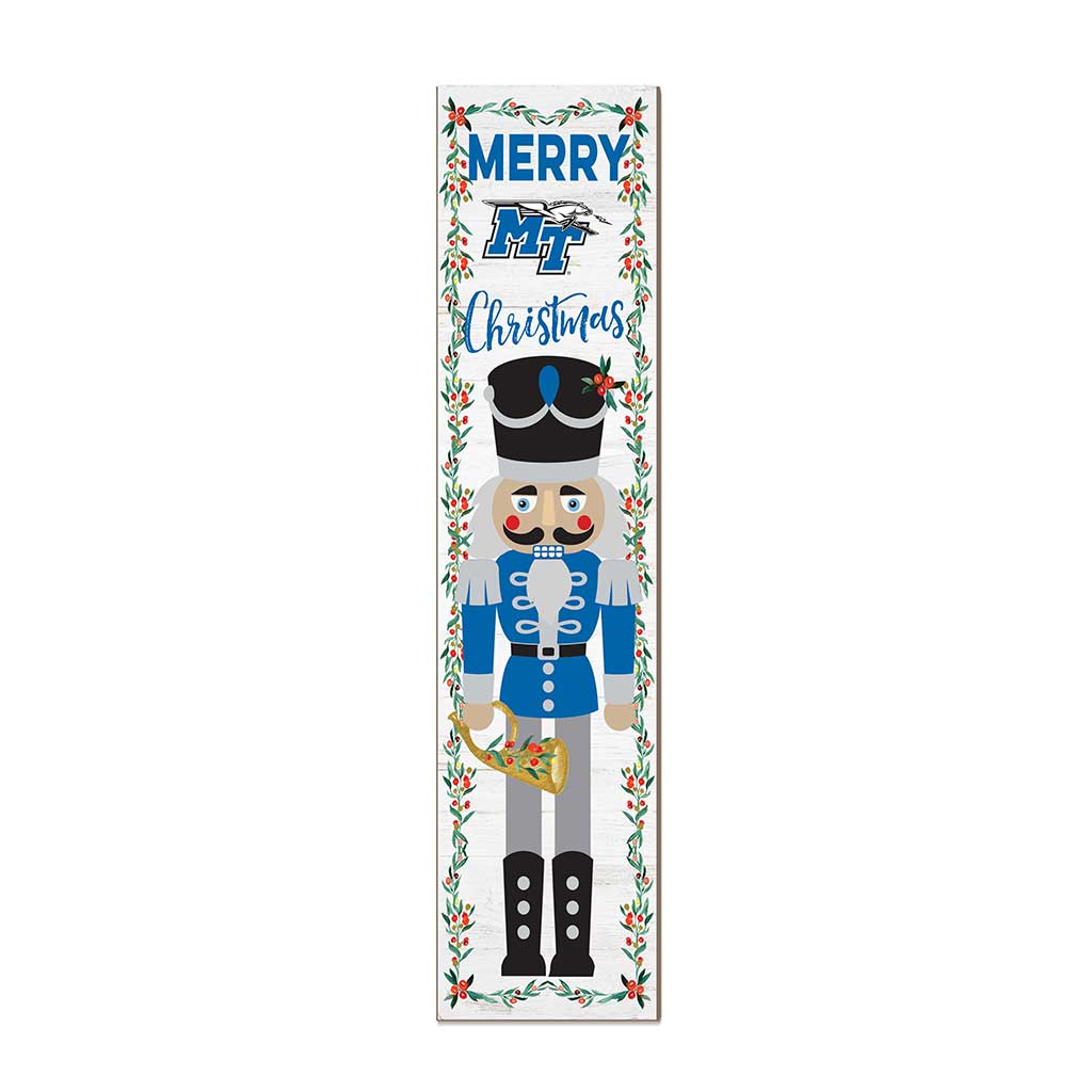 11x46 Leaning Sign Nutcracker Middle Tennessee State Blue Raiders