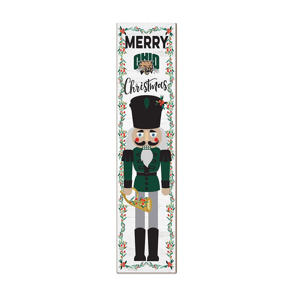 11x46 Leaning Sign Nutcracker Ohio Univ Bobcats