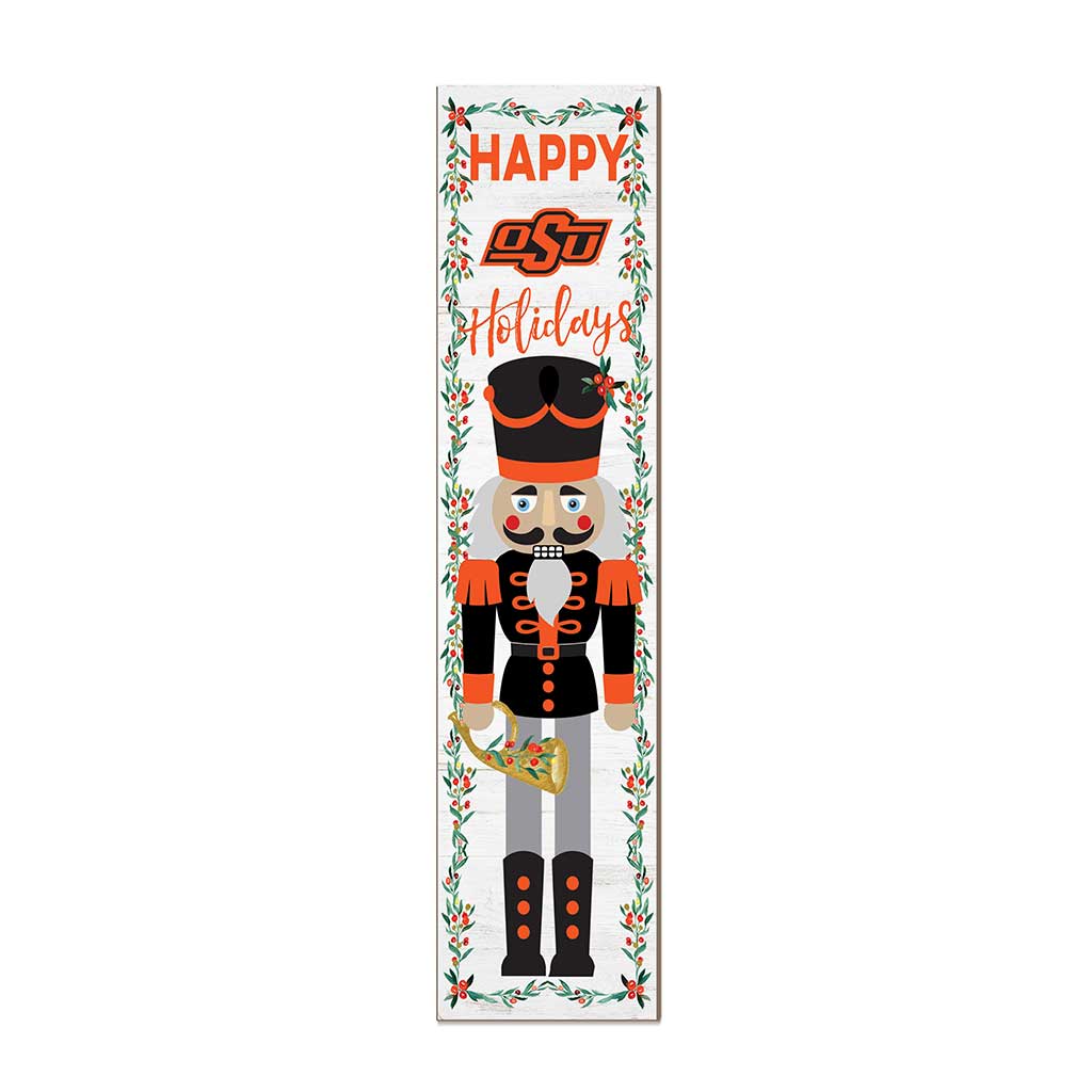 11x46 Leaning Sign Nutcracker Oklahoma State Cowboys